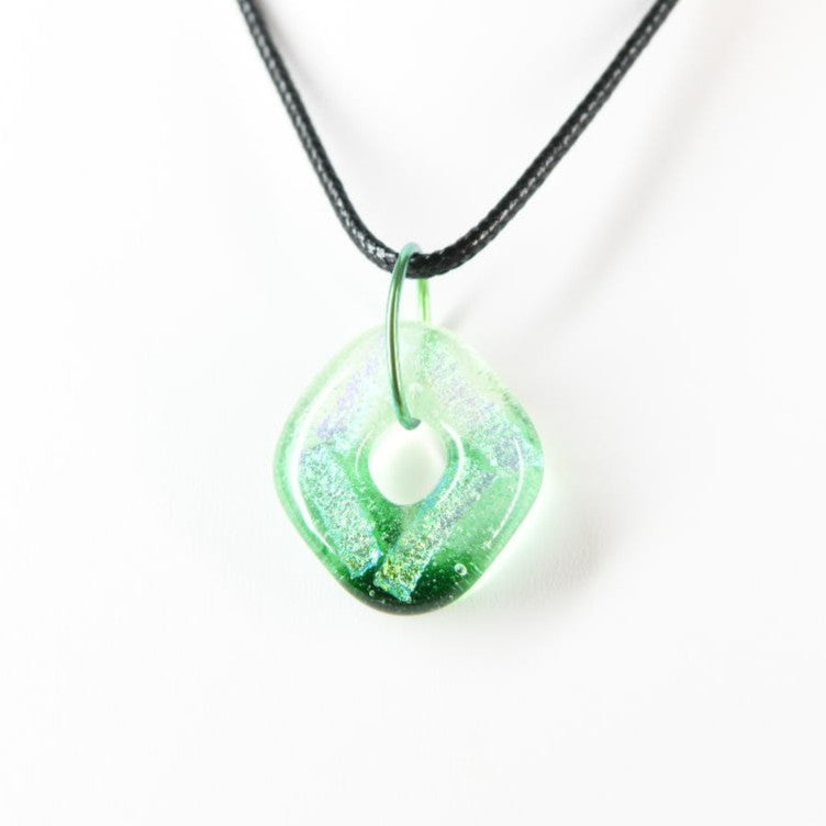 Green Dichroic Glass Pendant