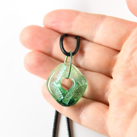 Green Dichroic Glass Pendant
