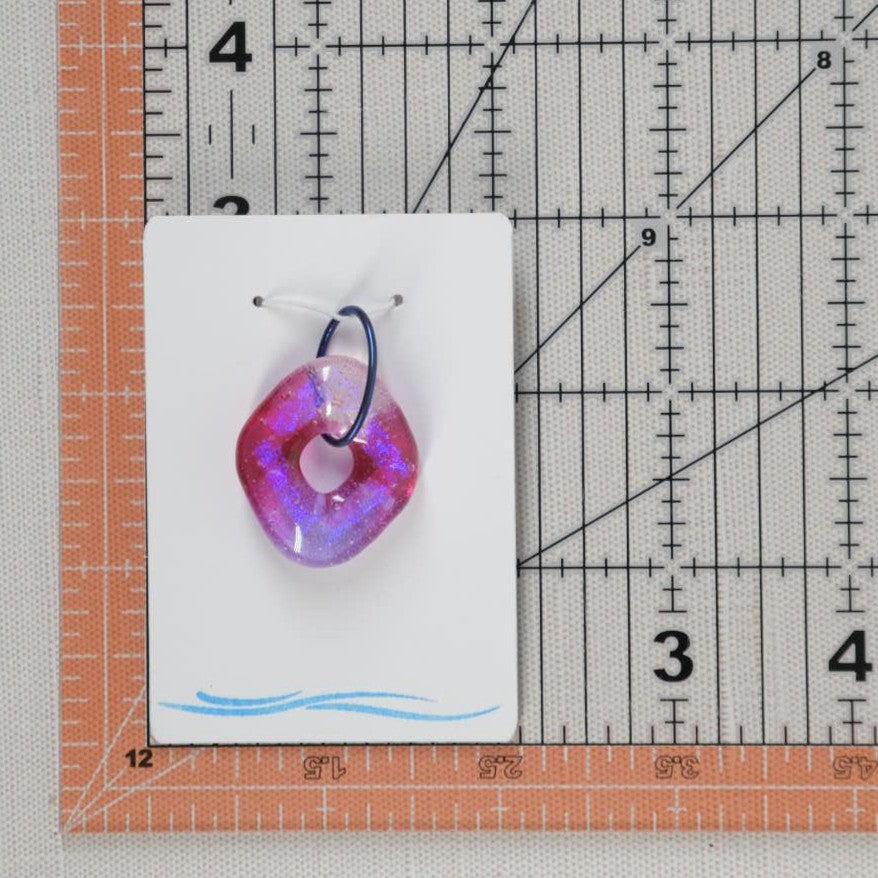 Pink Dichroic Glass Pendant