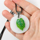 Glass Swiss Cheese Plant Leaf Pendant