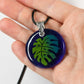 Glass Monstera Leaf Pendant