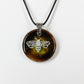 Recycled Glass Honeybee Pendant