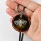 Recycled Glass Honeybee Pendant