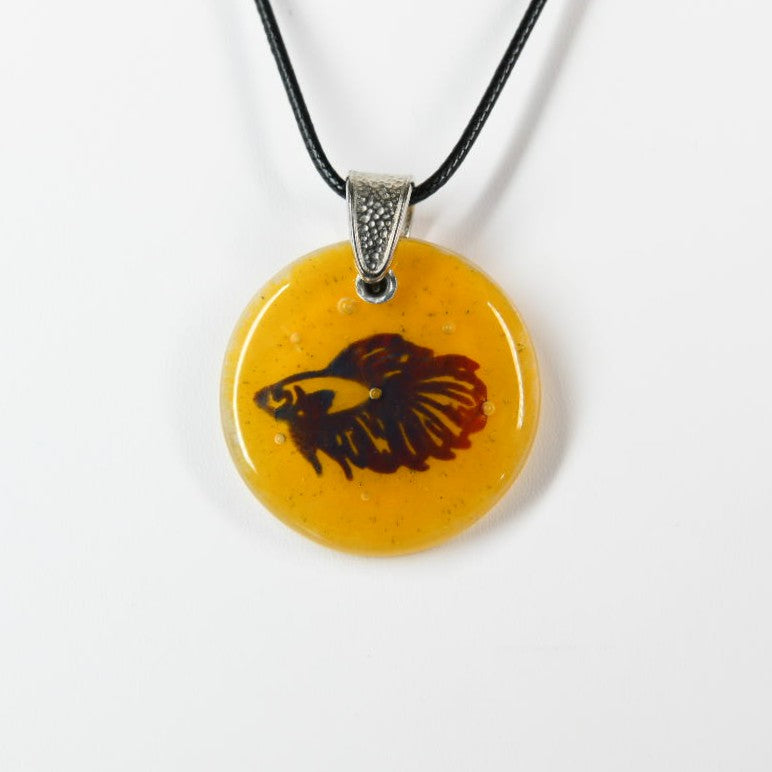 Glass Betta Fish Pendant
