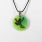 Recycled Glass Climbing Frog Pendant