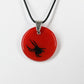 Glass Black Widow Spider Pendant