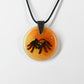 Recycled Glass Tarantula Spider Pendant