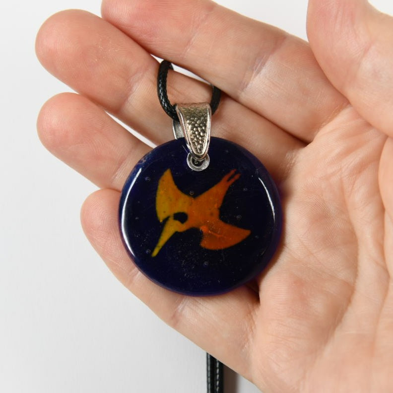 Recycled Glass Pterodactyl Pendant