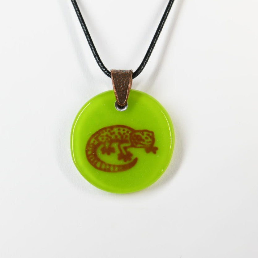 Glass Leopard Gecko Pendant