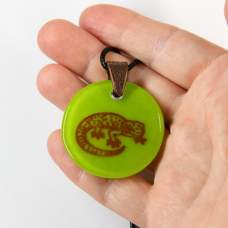 Glass Leopard Gecko Pendant