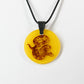 Glass Ball Python Snake Pendant