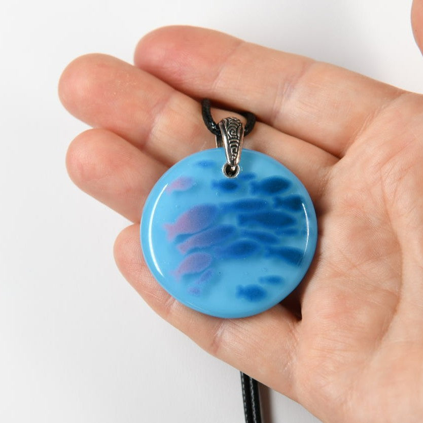 Glass School of Fish Pendant