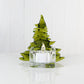 Christmas Tree Candle Holder from Upcycled Wine Bottle