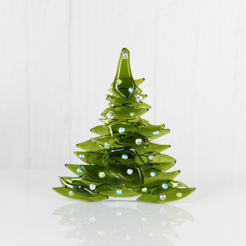 Christmas Tree Candle Holder from Upcycled Wine Bottle