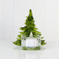 Christmas Tree Candle Holder from Upcycled Wine Bottle