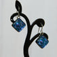 Purple-ish Blue Dichroic Glass Bubble Earrings
