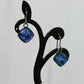 Purple-ish Blue Dichroic Glass Bubble Earrings