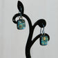 Pale Aqua Dichroic Glass Bubble Earrings