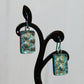 Pale Aqua Dichroic Glass Bubble Earrings