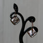 Pale Pink Dichroic Glass Bubble Earrings
