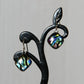 Multicolor Zebra Pattern Dichroic Glass Earrings