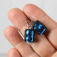 Purple-ish Blue Dichroic Glass Bubble Earrings