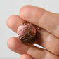 Peach Color Anodized Niobium Dangle Earrings with Scale Pattern