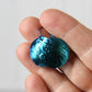 Turquoise Blue Anodized Niobium Dangle Earrings with Bubble Pattern