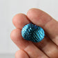Turquoise Anodized Niobium Dangle Earrings with Fish School Pattern