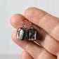 Pale Pink Dichroic Glass Bubble Earrings