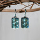 Pale Aqua Dichroic Glass Bubble Earrings