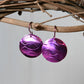 Pink Anodized Niobium Dangle Earrings with Fish Pattern