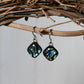 Multicolor Zebra Pattern Dichroic Glass Earrings