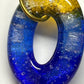Blue and Yellow Dichroic Glass Pendant