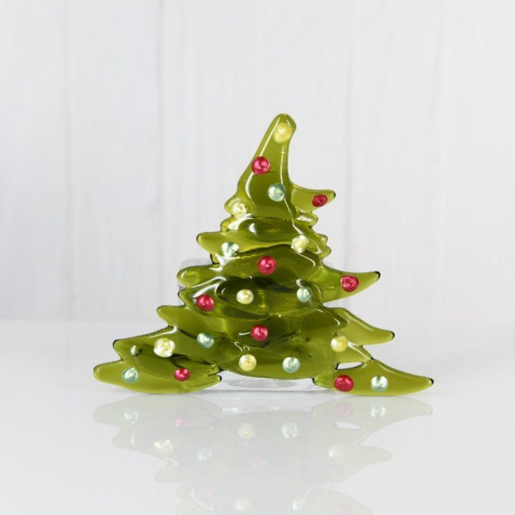 Christmas Tree Candle Holder from Upcycled Wine Bottle