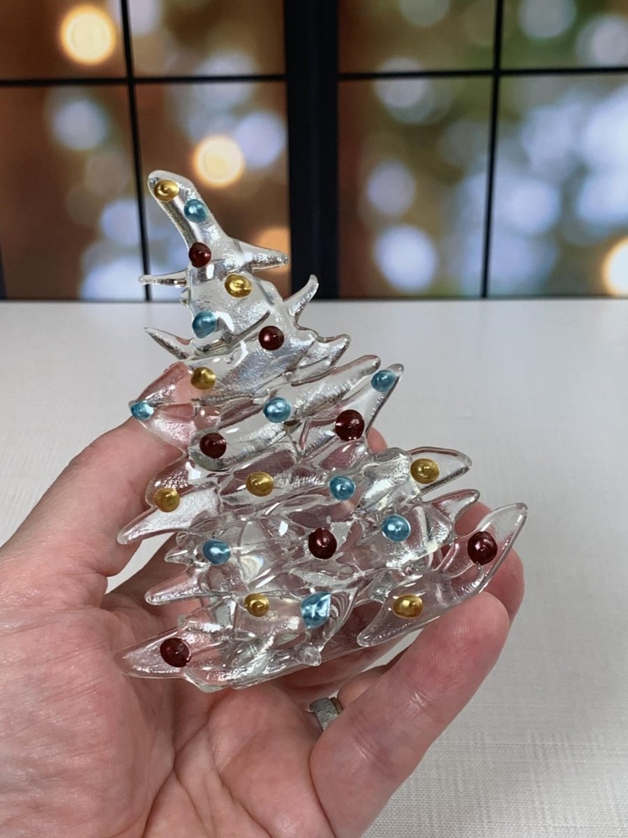 Christmas Tree Candle Holder from Upcycled Wine Bottle