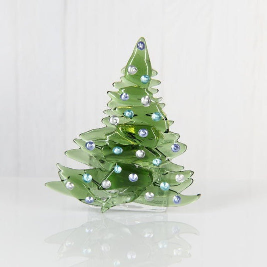 Christmas Tree Candle Holder from Upcycled Wine Bottle