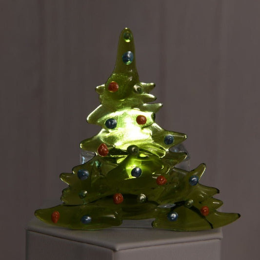 Christmas Tree Candle Holder from Upcycled Wine Bottle