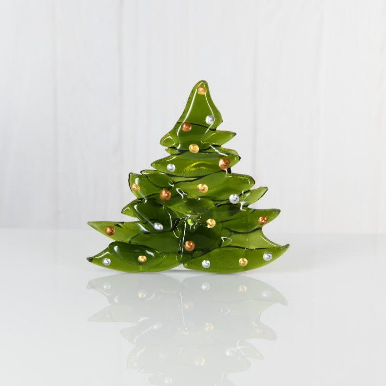 Christmas Tree Candle Holder from Upcycled Wine Bottle