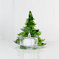 Christmas Tree Candle Holder from Upcycled Wine Bottle