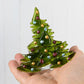 Christmas Tree Candle Holder from Upcycled Wine Bottle