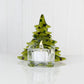 Christmas Tree Candle Holder from Upcycled Wine Bottle