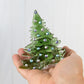 Christmas Tree Candle Holder from Upcycled Wine Bottle
