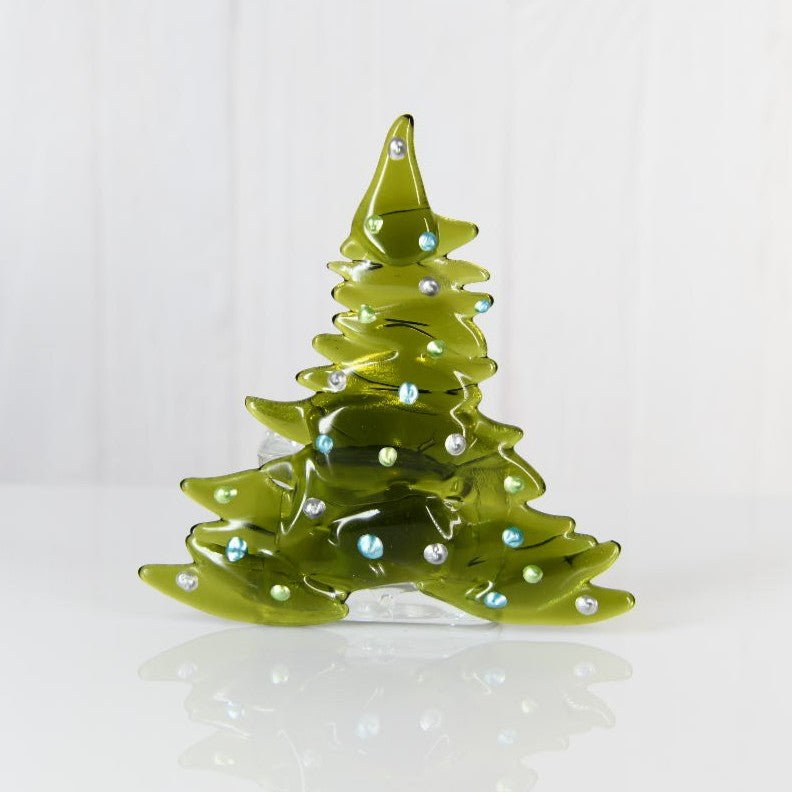 Christmas Tree Candle Holder from Upcycled Wine Bottle