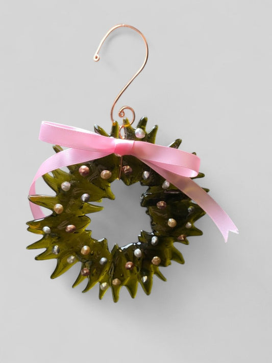 Christmas Tree Ornament from Upcycled Wine Bottle