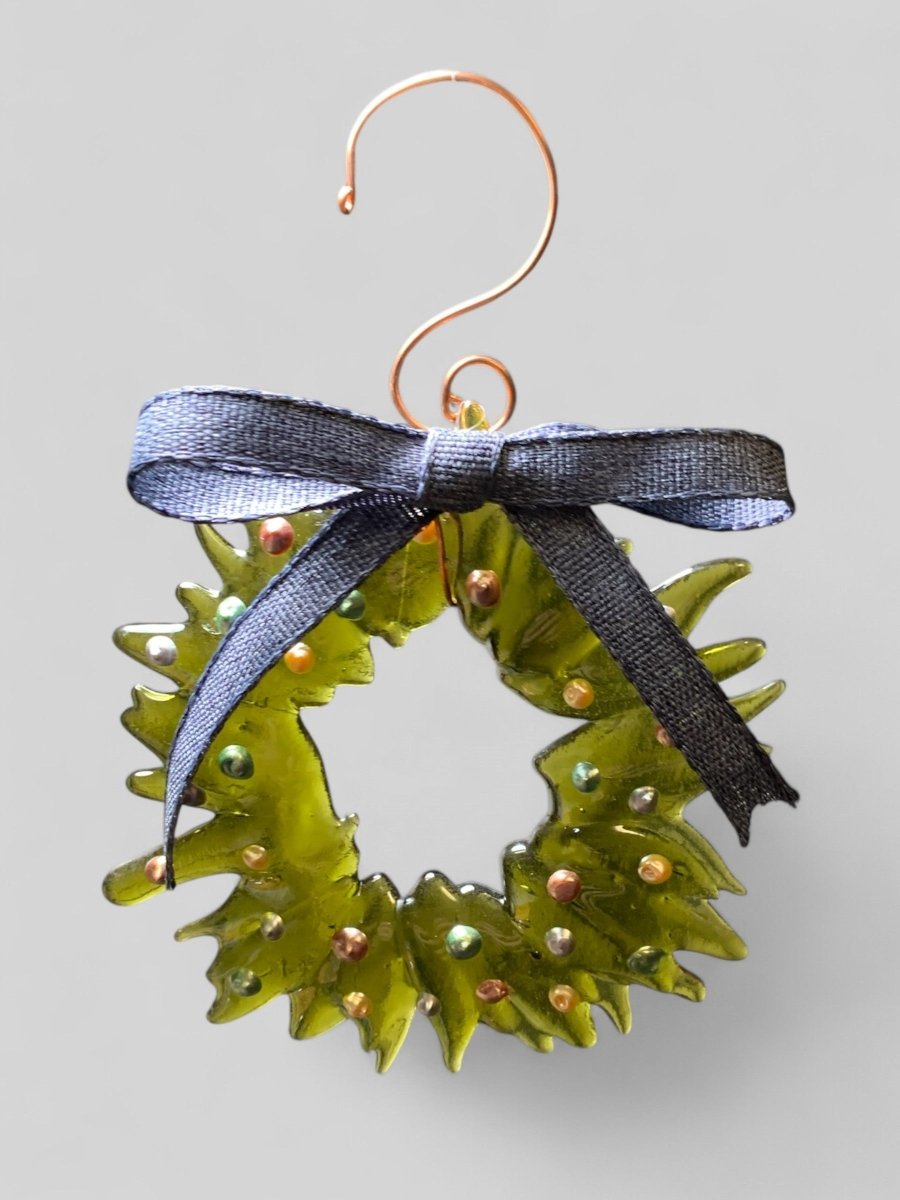 Christmas Tree Ornament from Upcycled Wine Bottle