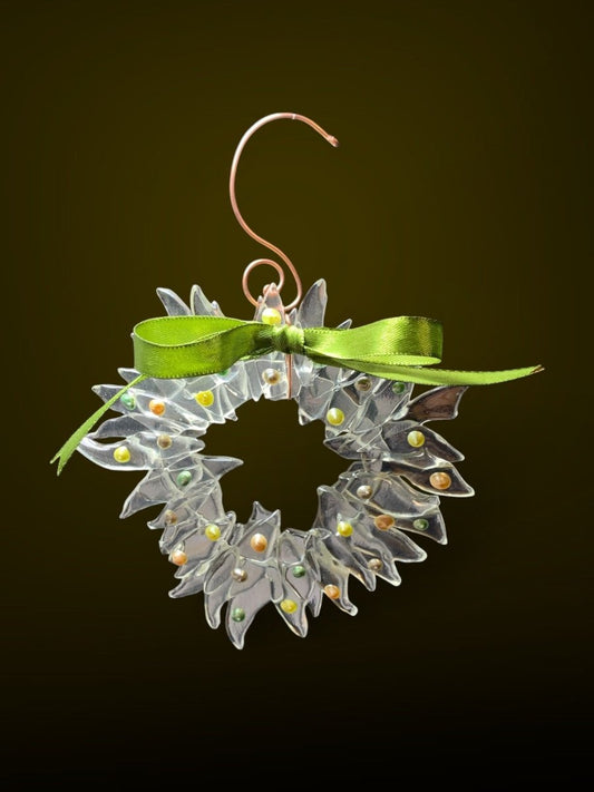 Christmas Tree Ornament from Upcycled Wine Bottle