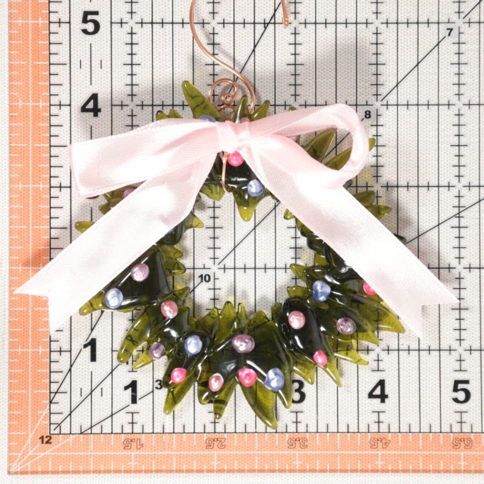 Christmas Tree Wreath from Upcycled Wine Bottle