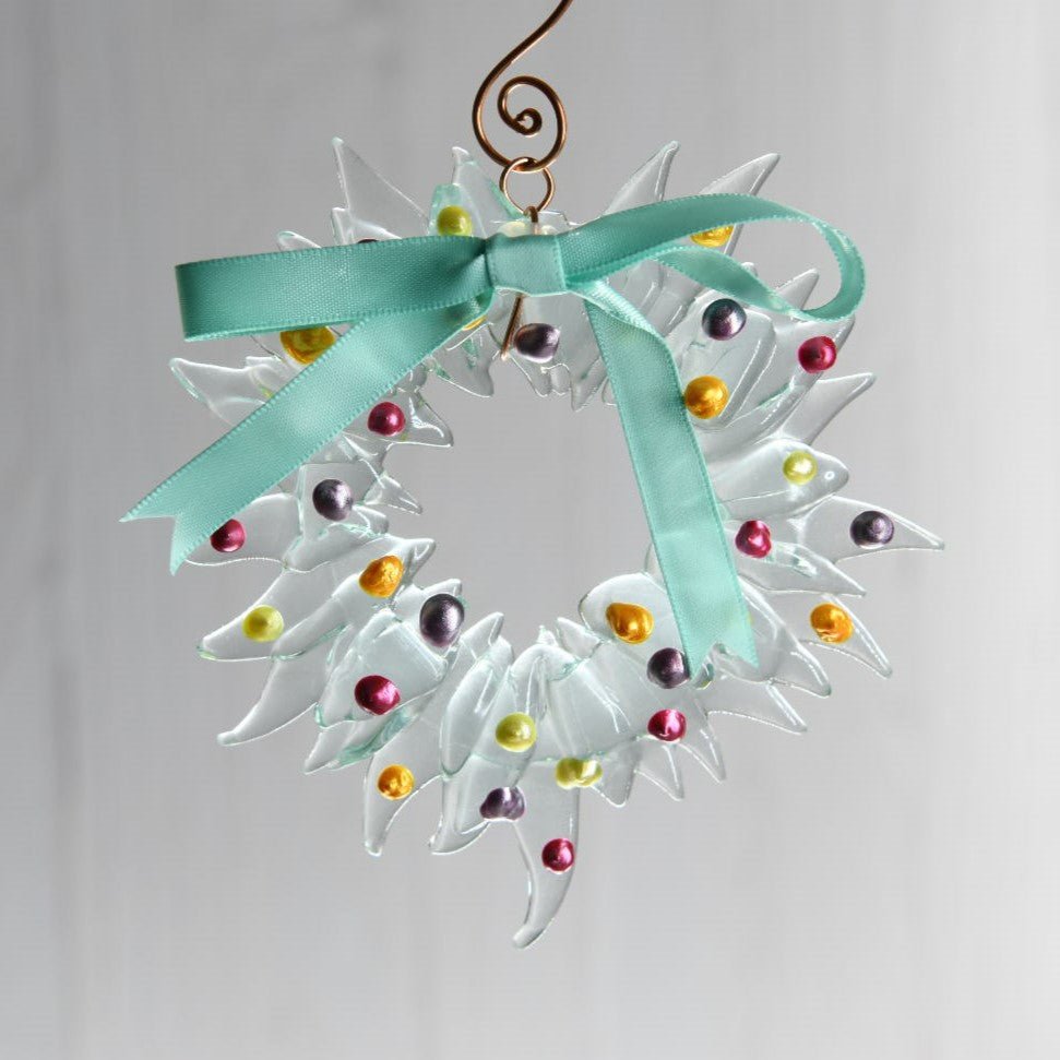 Christmas Tree Wreath from Upcycled Wine Bottle