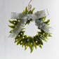 Christmas Tree Wreath from Upcycled Wine Bottle